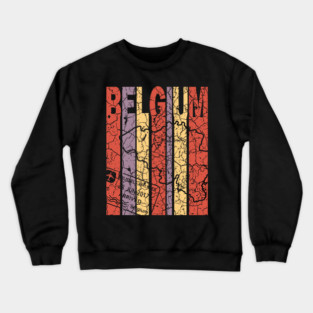 Belgium Flag Retro Crewneck Sweatshirt