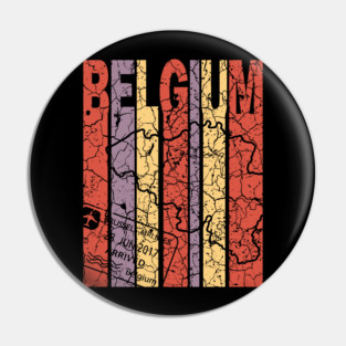 Belgium Flag Retro Pin
