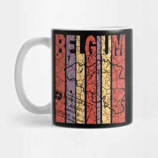 Belgium Flag Retro Mug