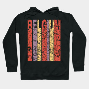 Belgium Flag Retro Hoodie