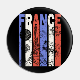 France Flag - Retro City Souvenir Pin