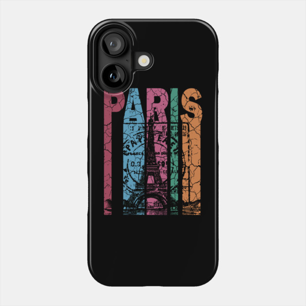 Paris - Retro City Design Phone Case by TuncGK