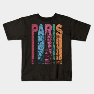 Paris - Retro City Design Kids T-Shirt