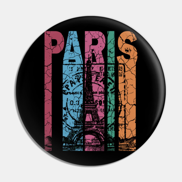 Paris - Retro City Design Pin by TuncGK