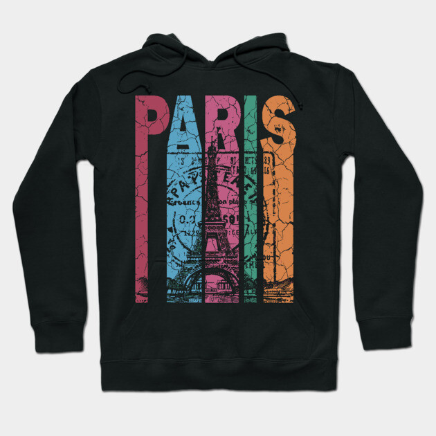 Paris - Retro City Design Hoodie by TuncGK
