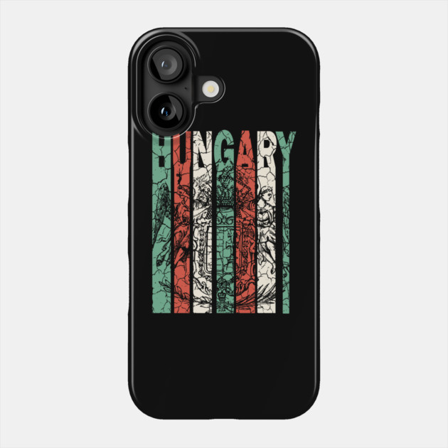 Hungary Flag - Pastel Retro Badge Phone Case by TuncGK