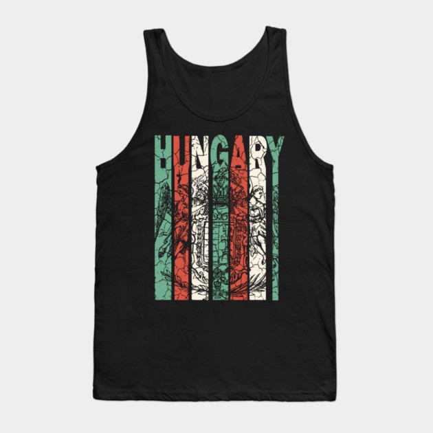 Hungary Flag - Pastel Retro Badge Tank Top by TuncGK