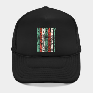 Hungary Flag - Pastel Retro Badge Hat