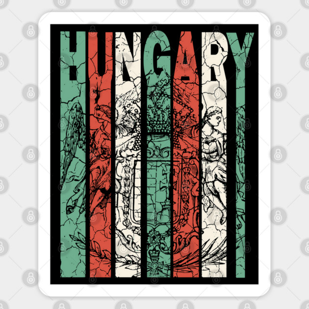 Hungary Flag - Pastel Retro Badge Sticker by TuncGK