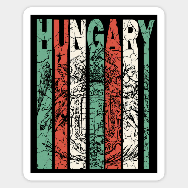 Hungary Flag - Pastel Retro Badge Magnet by TuncGK