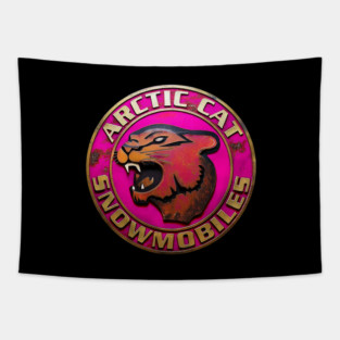 Old almost forgotten snowmobile Tapestry