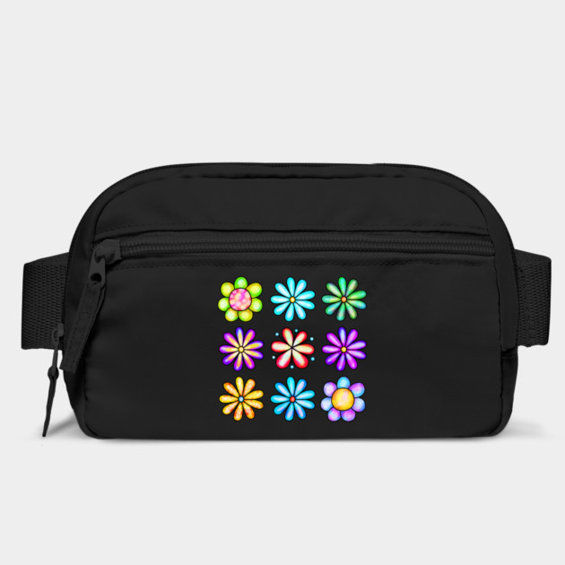 Doodled Flowers, Pretty Fleurs, Colorful Petals Array by Luxinda