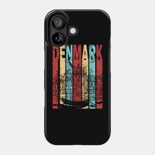 Retro Pastel Denmark Flag Phone Case