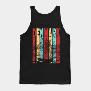 Retro Pastel Denmark Flag Tank Top