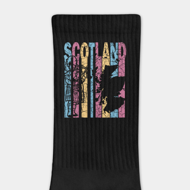 Scotland Retro Pastel Map & Flag by TuncGK