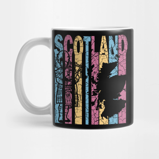 Scotland Retro Pastel Map & Flag by TuncGK