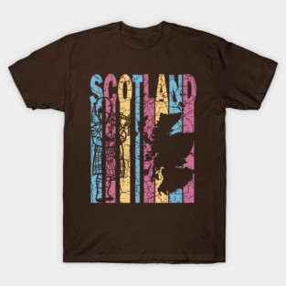Scotland Retro Pastel Map & Flag T-Shirt