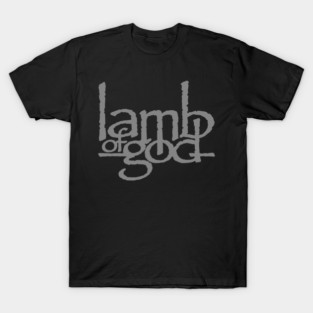 silver gray lamb of god logo T-Shirt