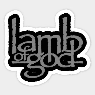 silver gray lamb of god logo Sticker
