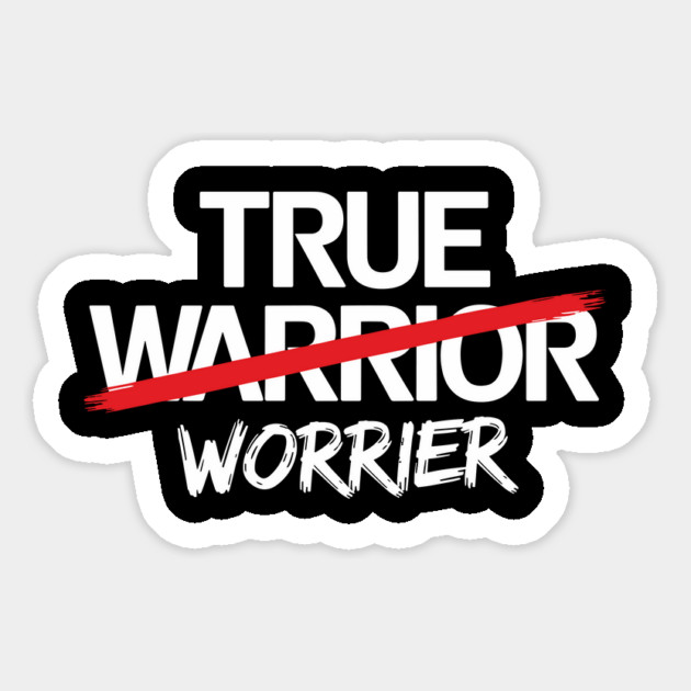 True Worrier Anxiety Stress Sarcastic Pun Magnet by Anticorporati
