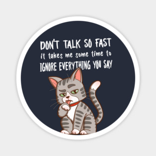 Don't talk so fast Magnet