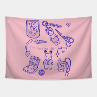 Cute y2k trinkets Tapestry