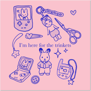Cute y2k trinkets Posters and Art