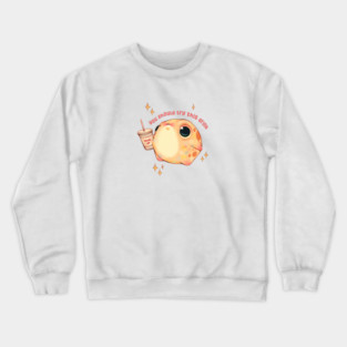 Frog with Drink Crewneck Sweatshirt