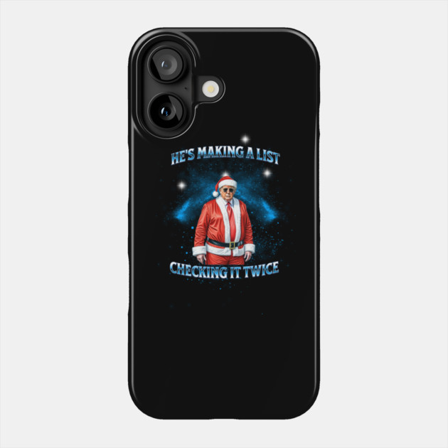 Donald Trump funny Christmas Phone Case by QuirkyQuest Creations