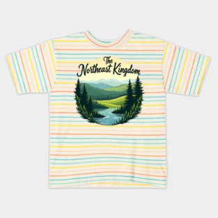Scenic Northeast Kingdom Landscape Design – Nature-Inspired Artwork Kids T-Shirt