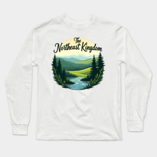 Scenic Northeast Kingdom Landscape Design – Nature-Inspired Artwork Long Sleeve T-Shirt