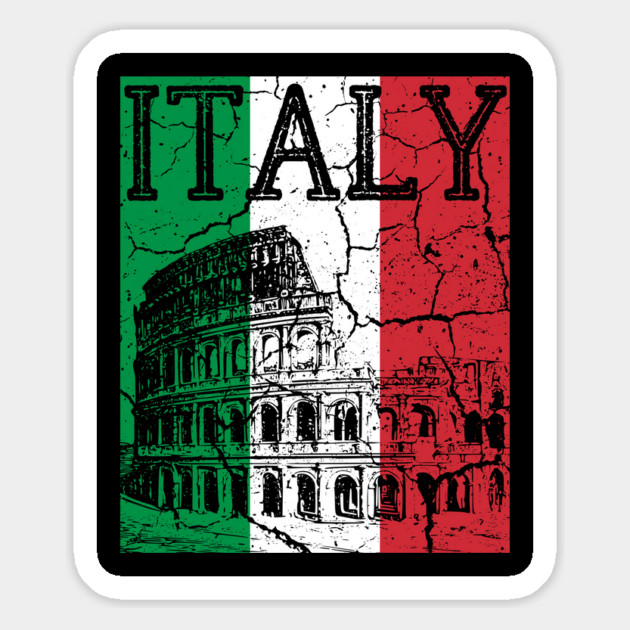 Italy - Colosseum - Grunger Retro Flag Magnet by TuncGK