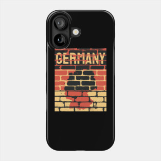 Germany Flag - Berlin Wall - Grunge Phone Case