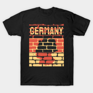 Germany Flag - Berlin Wall - Grunge T-Shirt