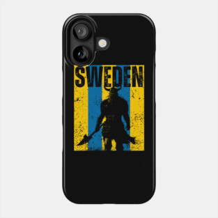 Sweden Flag - Retro Viking Design Phone Case