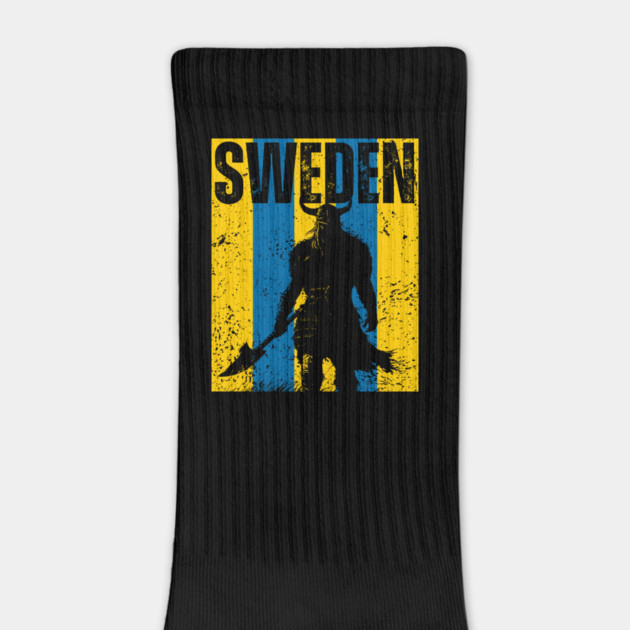 Sweden Flag - Retro Viking Design by TuncGK