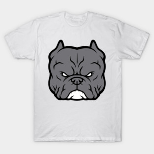American Bully exotic bully pit bull dog design logo blue gray head T-Shirt
