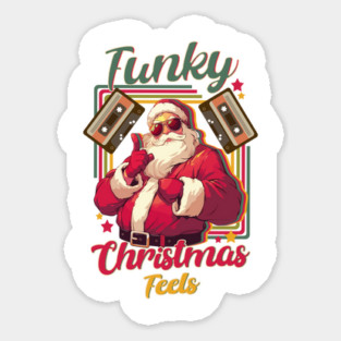 Funky Christmas Feels Retro Santa Mixtapes for Retro Lovers Magnet