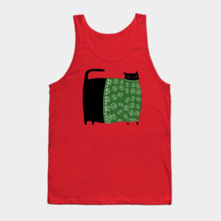 Chonky Christmas Sweater Cat Tank Top