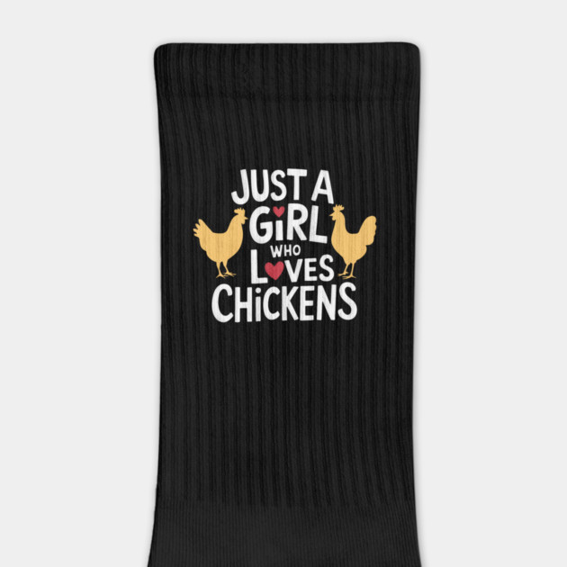 Just A Girl Who Loves Chickens, Fun Gifts, Design for Chicken Lovers by Pixel Threads 