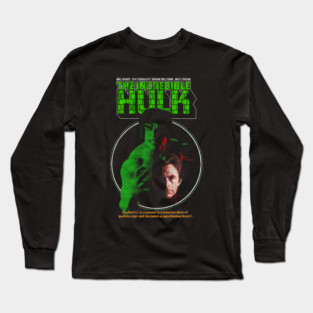 Hulk, DISTRESSED, Bruce Banner, Lou Ferrigno Long Sleeve T-Shirt