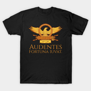 Audentes Fortuna Iuvat - Inspiring Classical Latin Saying T-Shirt