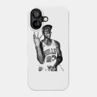 Michael Jordan Cigar - Vintage Halftone Phone Case
