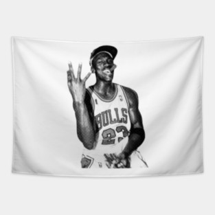 Michael Jordan Cigar - Vintage Halftone Tapestry