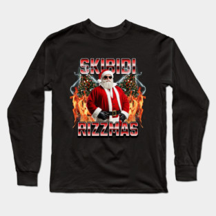 Skibidi Rizzmas - 90's graphic design Long Sleeve T-Shirt