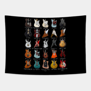 Guitar Collectors 25 Iconic Guitar Body Shapes Tapestry