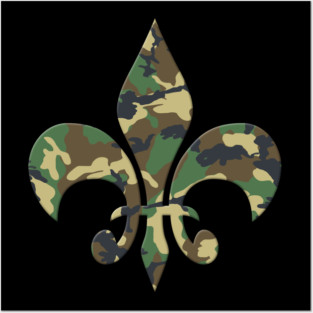 CAMO Fleur Del Lis NOLA New Orleans Posters and Art