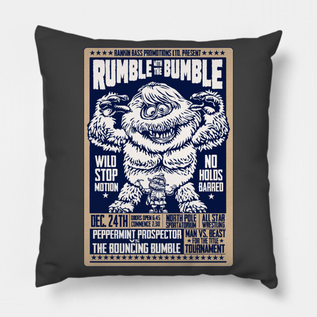 Rumble With The Bumble Pillow by ChetArt