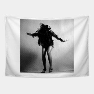 Tina Turner 80s 90s - Vintage Halftone Style Tapestry