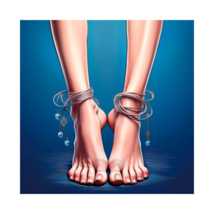 Ankle Jewelry with Blue Gemstones T-Shirt